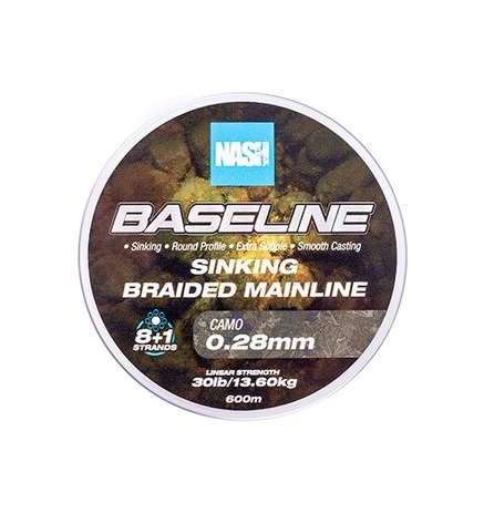 Nash TT Baseline Sinking Braid UV Yellow Braided Line (600m)