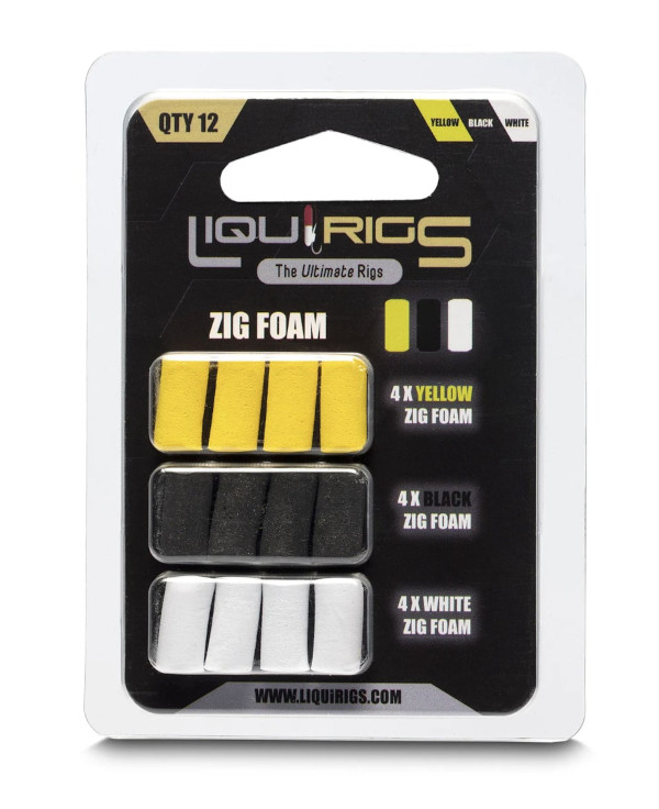 Liquirigs Liquid Zig Foam (12 pieces) - Black/Yellow/White