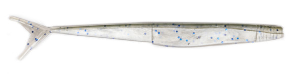 Glo-Pro Lures Fluke 5.25" (multiple options) - Pearl/Green Blue Flake