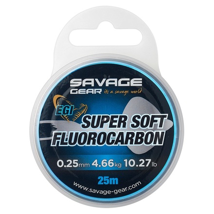 Savage Gear Super Soft Fluorocarbon Egi Pink 25m