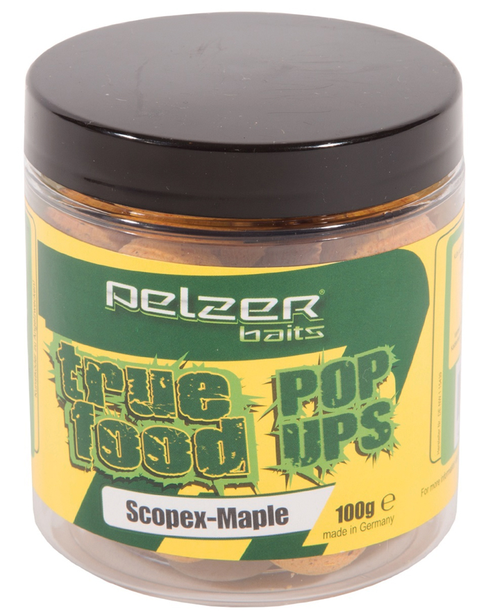 Carp Tacklebox, packed with end-tackle from well-known top brands! - Pelzer True Food Pop Ups 20mm, 100g Scopex-Maple