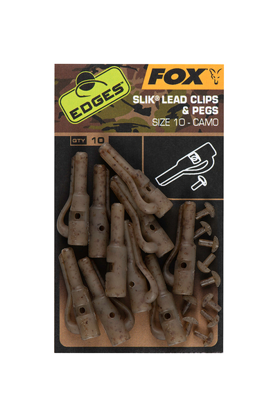 Fox Edges Camo Silk Lead Clip + Pegs Size 10 (10 pieces)