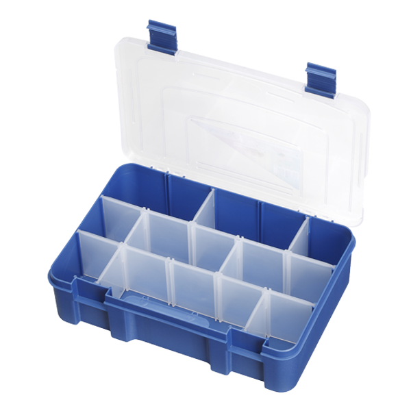Panaro Tackle Box Blue with Transparent Lid - 197, 1-9 compartments, 276x188xH75 mm
