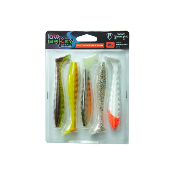 Fox Rage Spikey Shad Mixed UV Colour Pack (5 pieces)