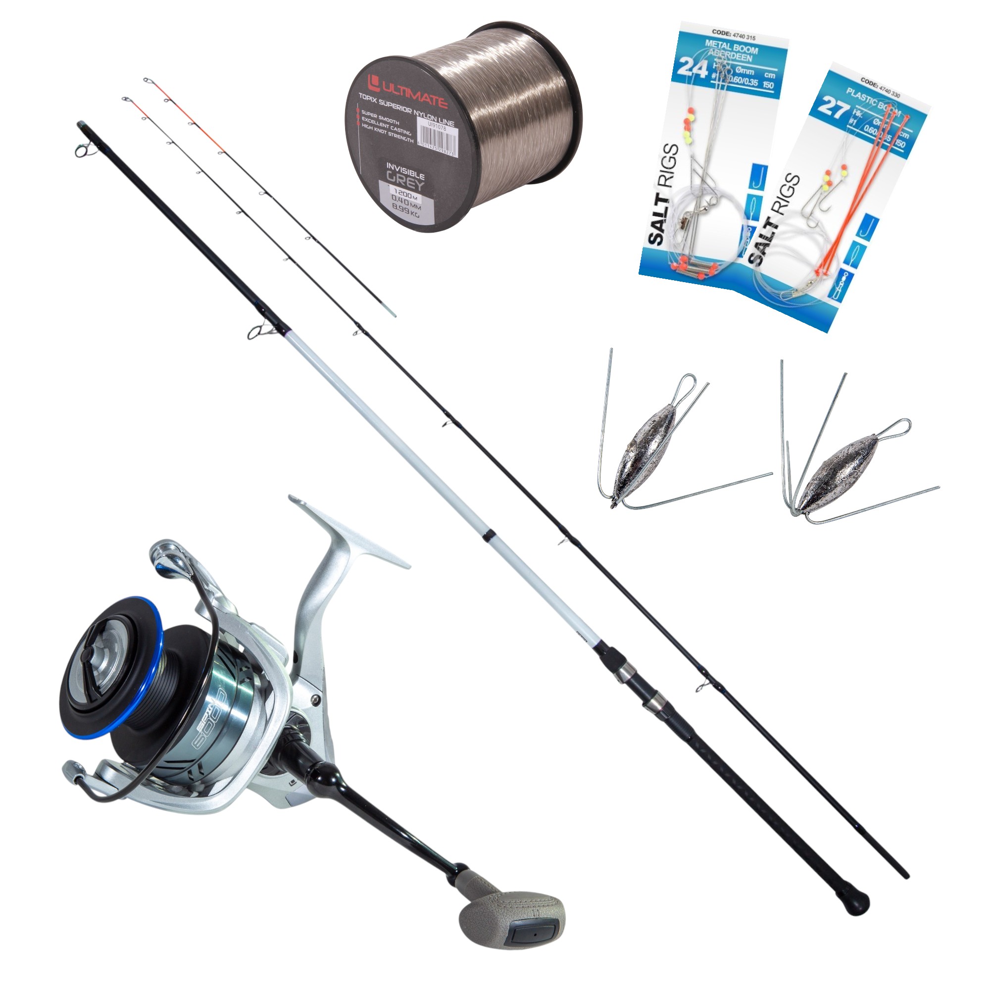 Ultimate Bluecore Quiver Boat Sea Fishing Rod Set 3.00m