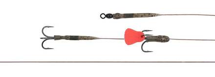 Fox Rage Predator Twin Treble Trace Rig Size 4 (52cm) 