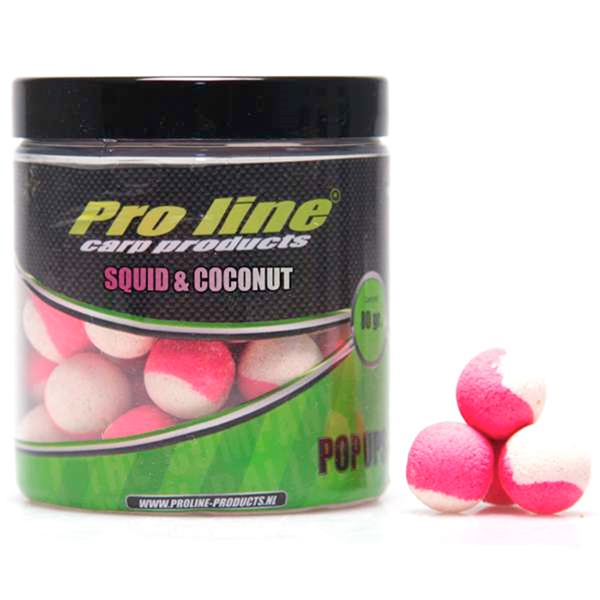 Carp Tacklebox, packed with end-tackle from well-known top brands! - Pro Line Dual Color Pop-Ups - Squid & Coconut 12mm - 200ml