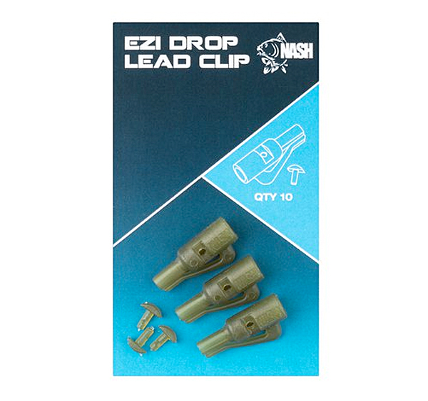 Nash Ezi Drop Lead Clip (10 pieces) - Camou Green