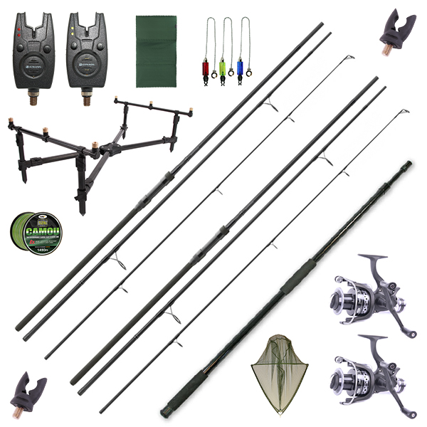 Daiwa Black Widow Carp Set with rods, reels and accessories!