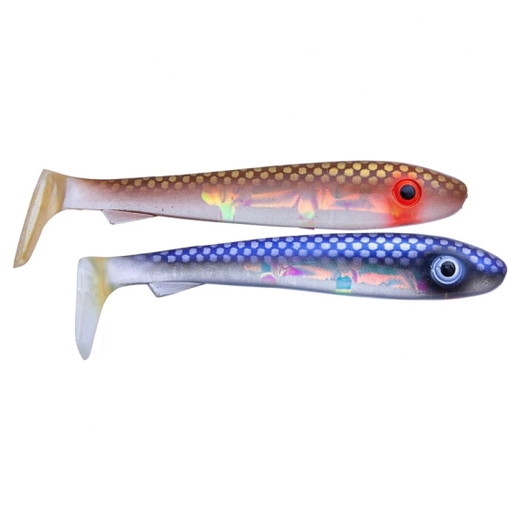 Svartzonker McRubber Shad 21cm (2 pieces) - Brown Back & Steel Blue Flash