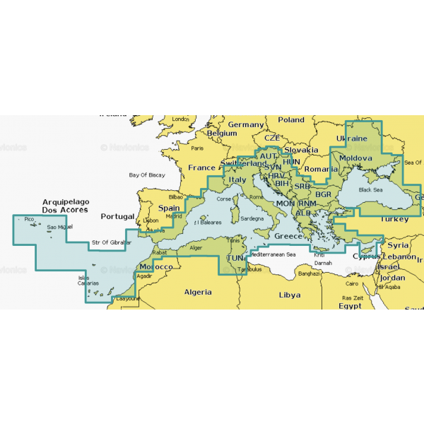 Navionics+ Maps SD/MSD Card - Mediterranean & Black Sea