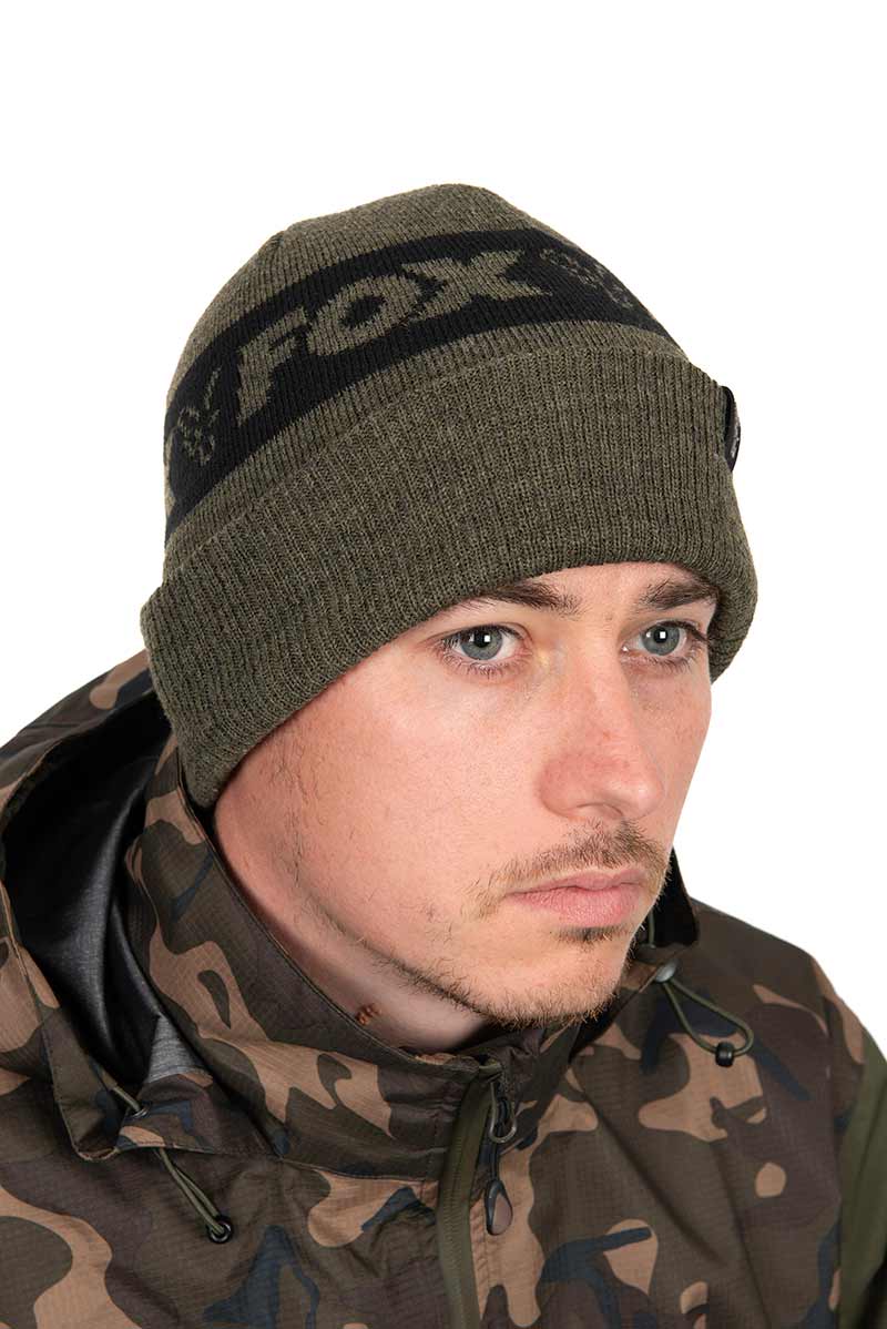 Fox Collection Beanie Fishing Hat - Green/Black