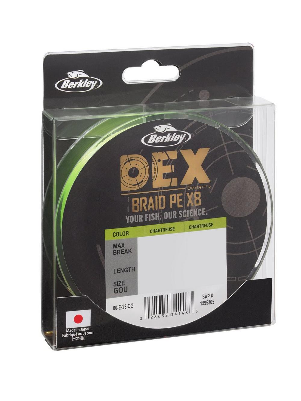 Berkley Dex X8 PE Braided Line Chartreuse (300m)