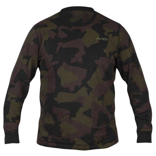 Avid Carp Distortion Camo Lite T-Shirt Long Sleeve