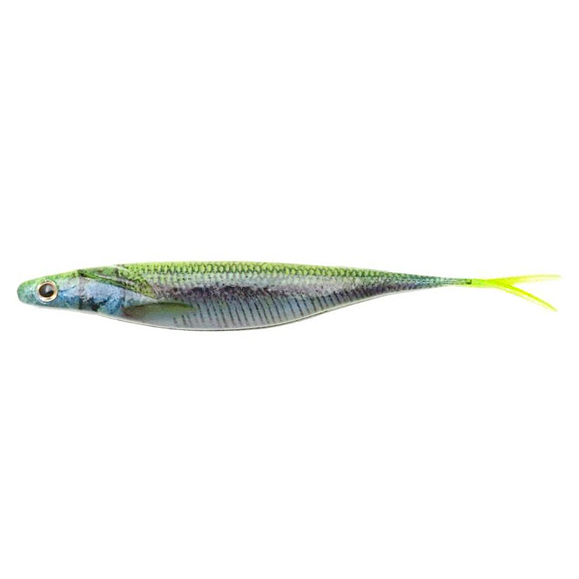 Deps Sakamata Real Print Shad 15.2cm (3 pieces) - #04 Chartreuse Wakasagi