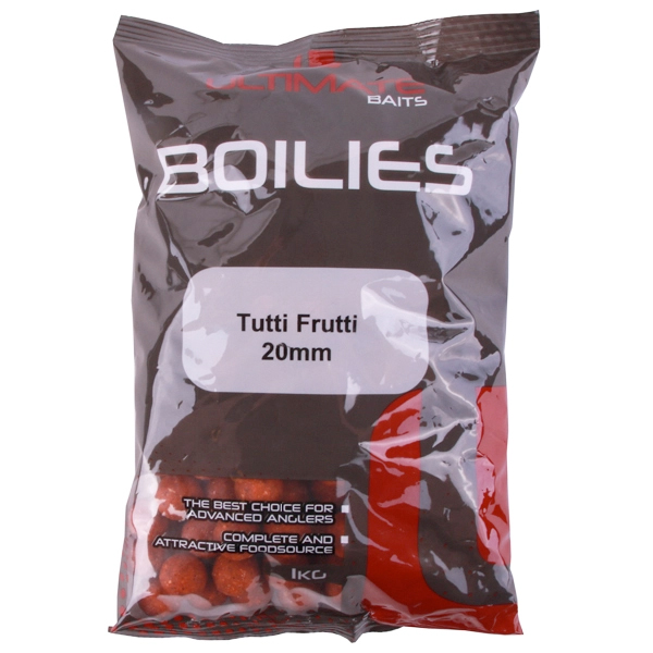Carp Tacklebox, packed with end-tackle from well-known top brands! - Ultimate Baits Tutti Frutti 20mm 1kg