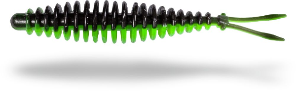 Magic Trout T-Worm V-Tail 6,5cm - Neon Green / Black