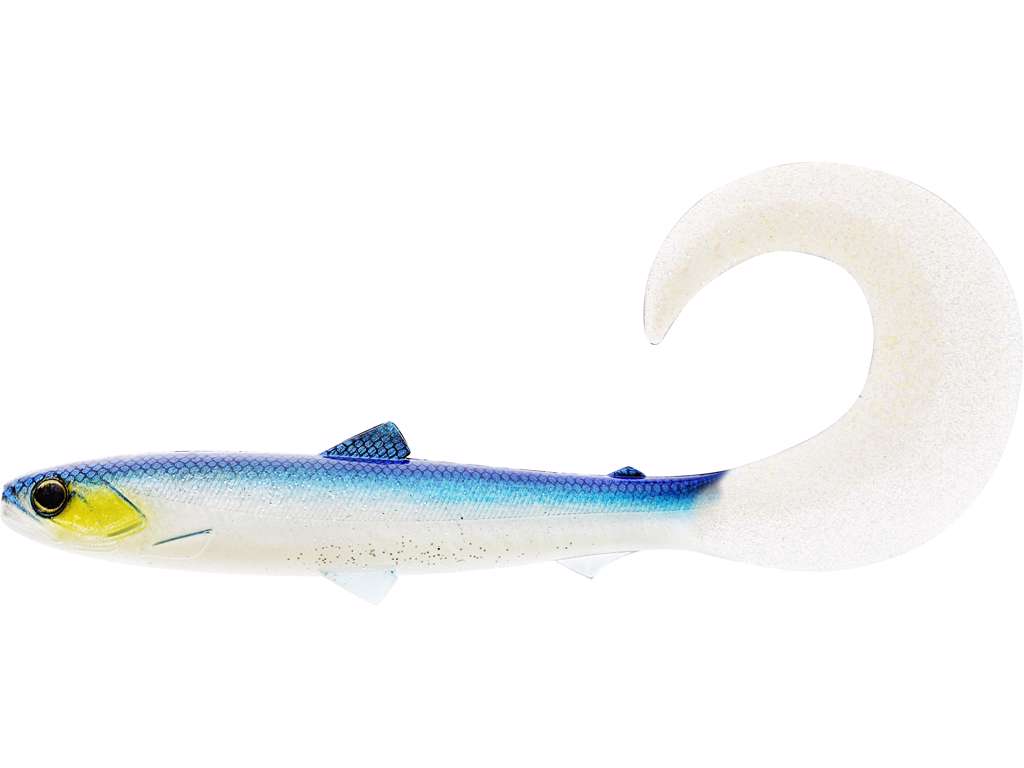 Westin BullTeez Curltail 10cm (2 pieces) - Blue Headlight