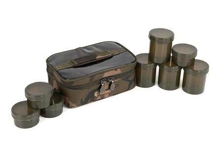 Fox Camolite 8 Pot Hookbait Case (Incl. 8 Pots)