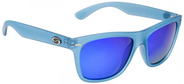 Strike King SK Plus Sunglasses - Cash Matte Translucent Blue Frame / Multi Layer White Blue Mirror Gray Base