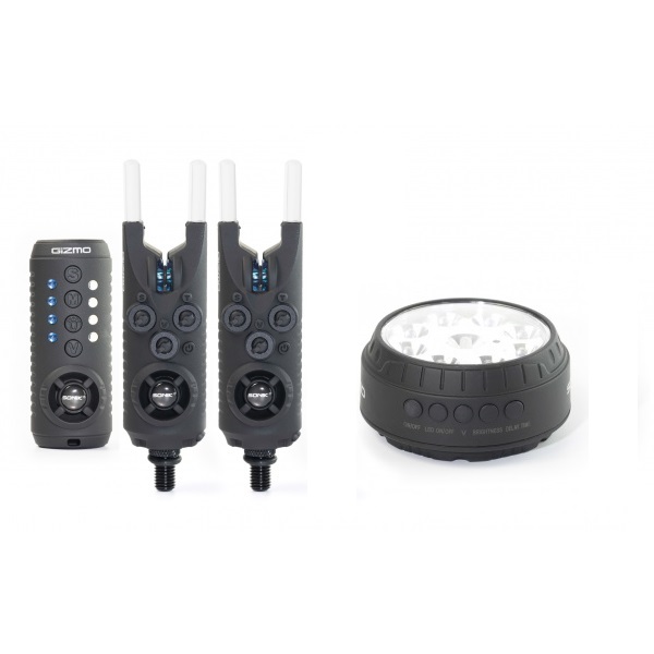 Sonik Gizmo Bite Alarm Set with integrated Bivvy Lamp - 2+1 Blue