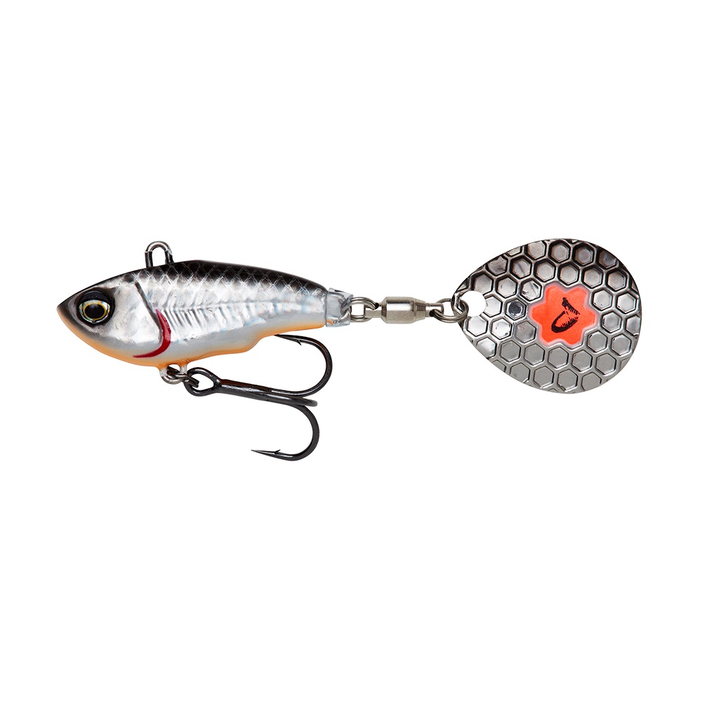 Savage Gear Fat Tail Spin (No Lead) 5,5cm (6,5g) - Dirty Silver