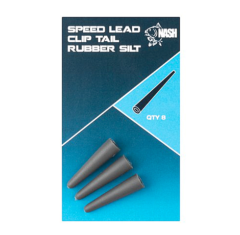 Nash Speed Lead Clip Tail Rubber (10 pieces) - Dark Silt