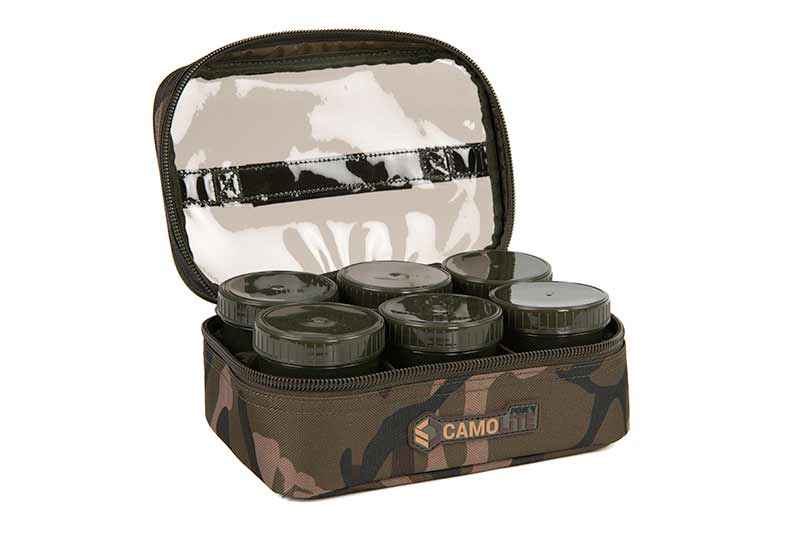 Fox Camolite 8 Pot Hookbait Case (Incl. 8 Pots)