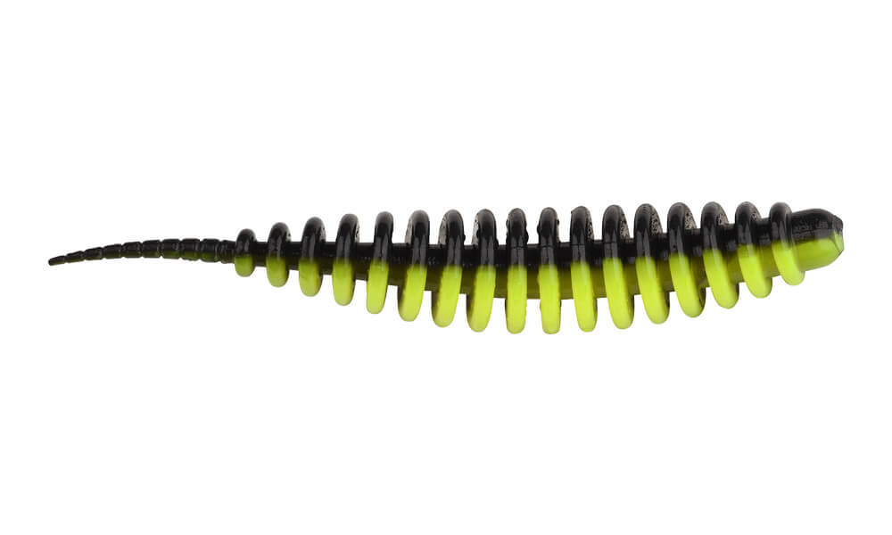 Spro Trout Master Worm Softbait 6.5cm (8 pieces) - Black Lime