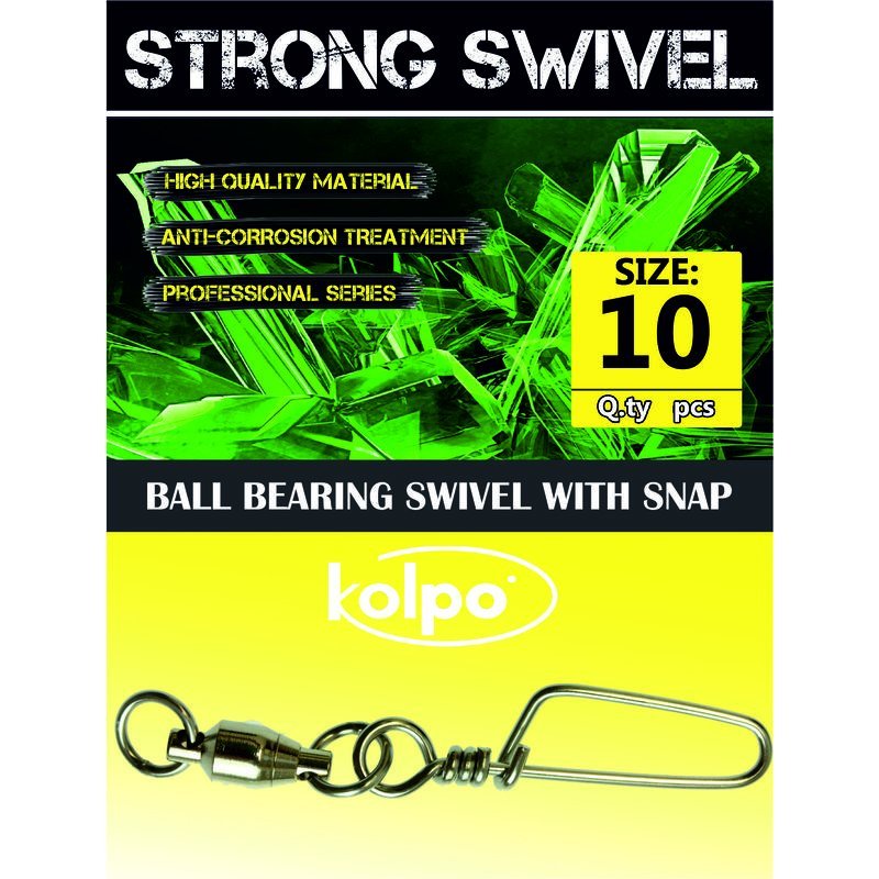 Kolpo Ball Bearing Snap Swivel Silver 6