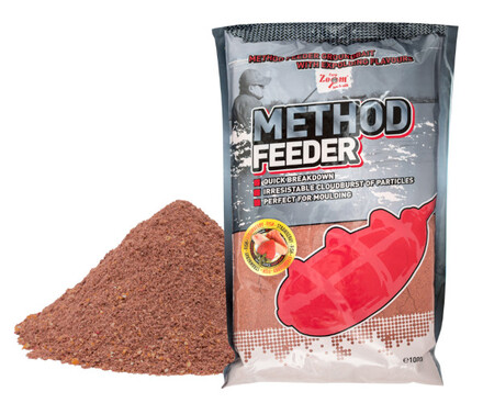 Carp Zoom Method Feeder Groundbait 1kg Orange-chocolate