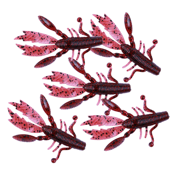 Big Perch Softbait Pack (51 pieces!) - Ultimate mini cray Darkred 7cm 5pcs