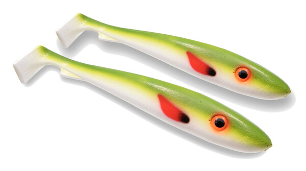 Svartzonker UV Series McRubber Shad Olive White (2 pieces)