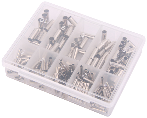 Assortment of 210 sleeves including tackle box