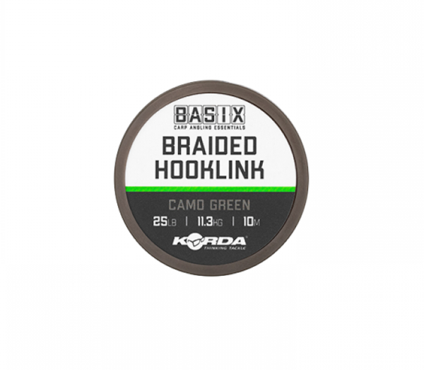 Korda Basix Braided Hooklink - Basix Braided Hooklink 25lb/11,3kg 10m