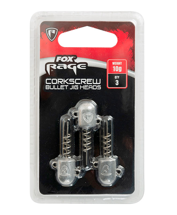 Fox Rage Corkscrew bullet jig heads, 3 pcs