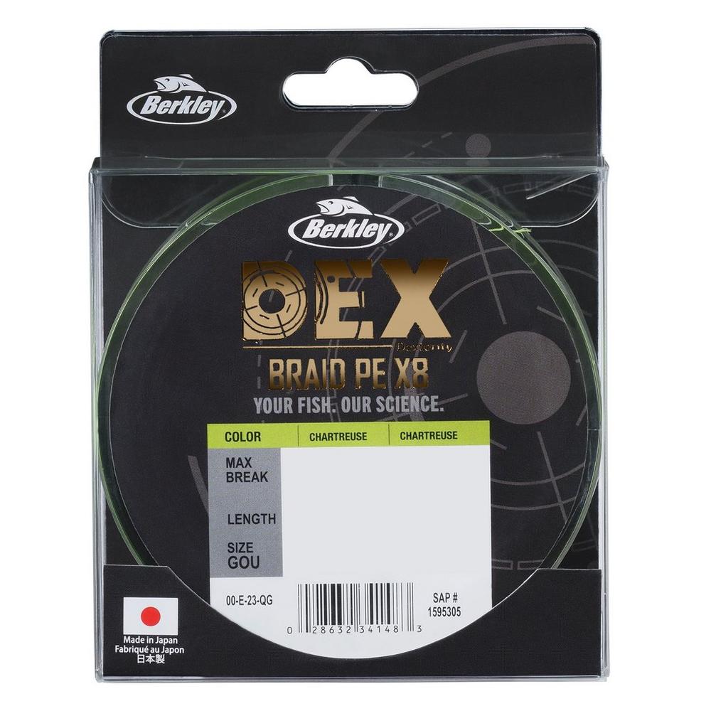 Berkley Dex X8 Braid PE: 4.1kg 0.12mm Chartreuse 300m