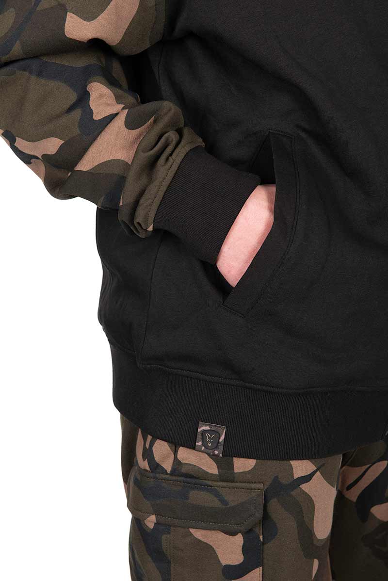 Fox LW Black/Camo Split Zip Hoody