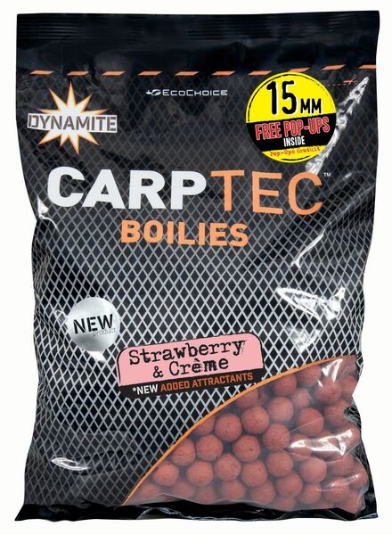 Dynamite Baits Carptec Strawberry & Crème Boilies (1.8kg)