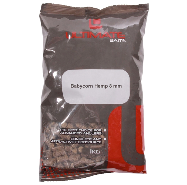 Carp Tacklebox, packed with top carpfishing gear! - Ultimate Baits Babycorn Hemp 8mm 1kg