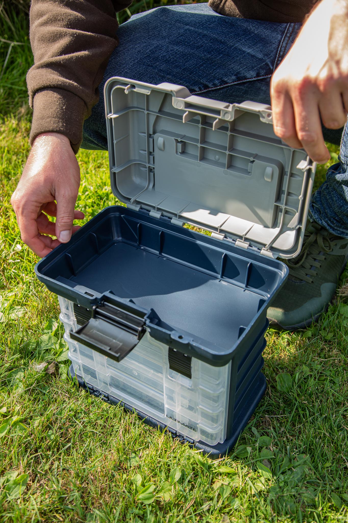 Ultimate Large Storage Box Including 4 Tackle Boxes | Fishing Box