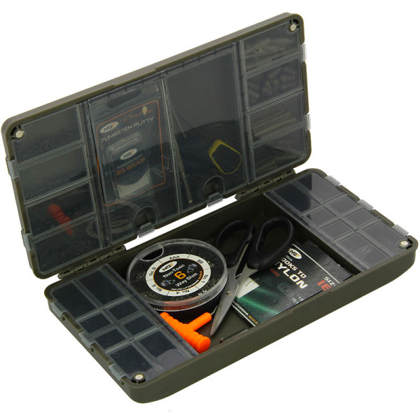 XPR Carp Tacklebox filled with end tackle from well-known brands! - NGT Terminal Tackle XPR Box System (delivered without contents)