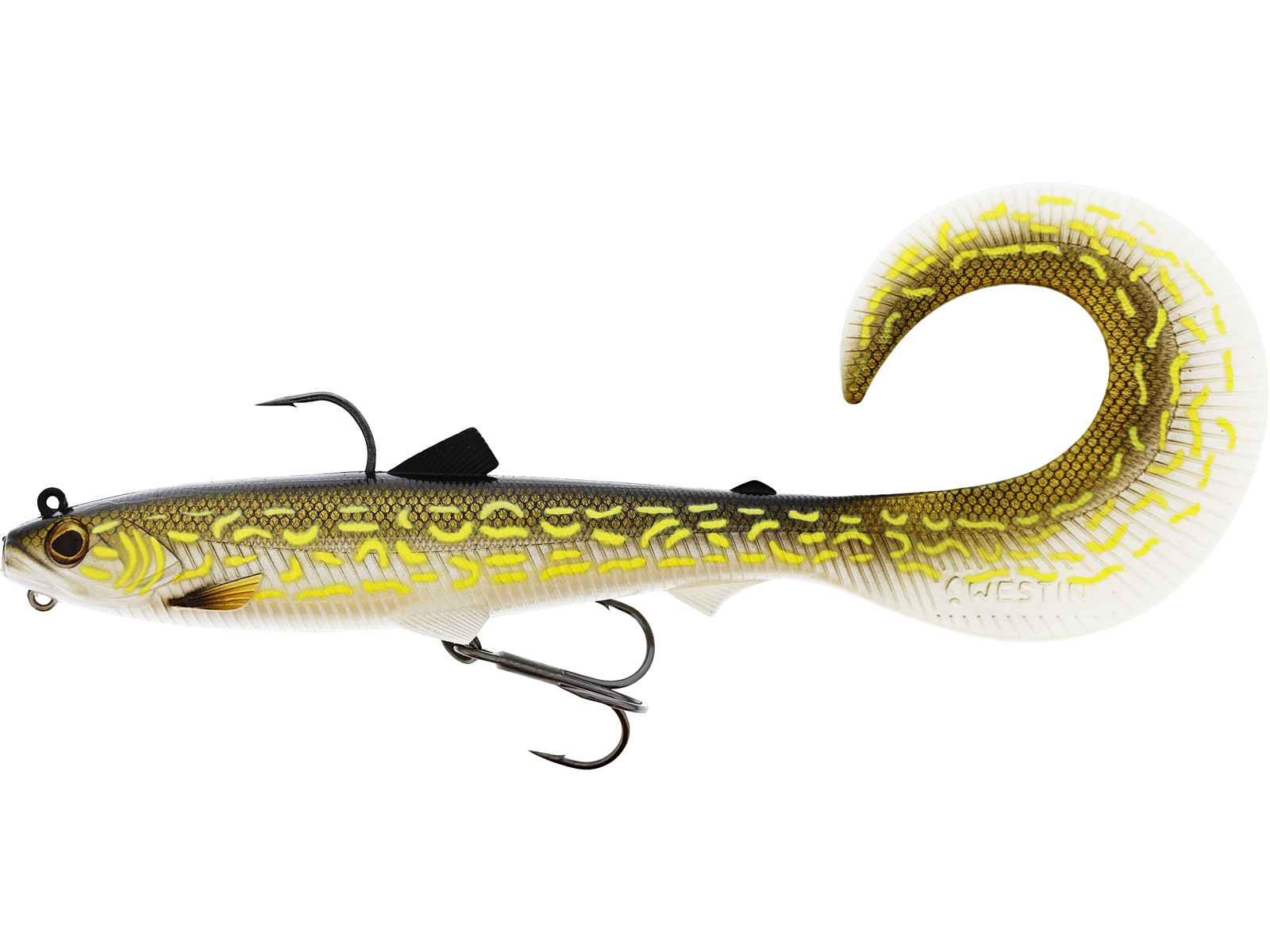 Westin Bullteez Curltail R 'N R 21cm (73g) Sinking Softbait - Natural Pike