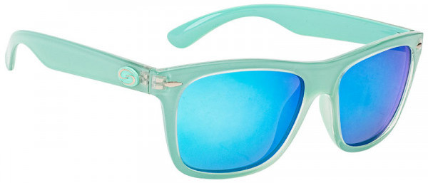 Strike King SK Plus Sunglasses - Cash Seafoam Crystal Frame / Multi Layer White Blue Mirror Gray Base