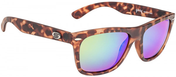 Strike King SK Plus Sunglasses - Cash Matte Tortoiseshell Frame / Multi Layer Green Mirror Amber Base