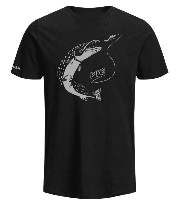 Fladen T-Shirt Fighting Pike Black L | Fishing T Shirt