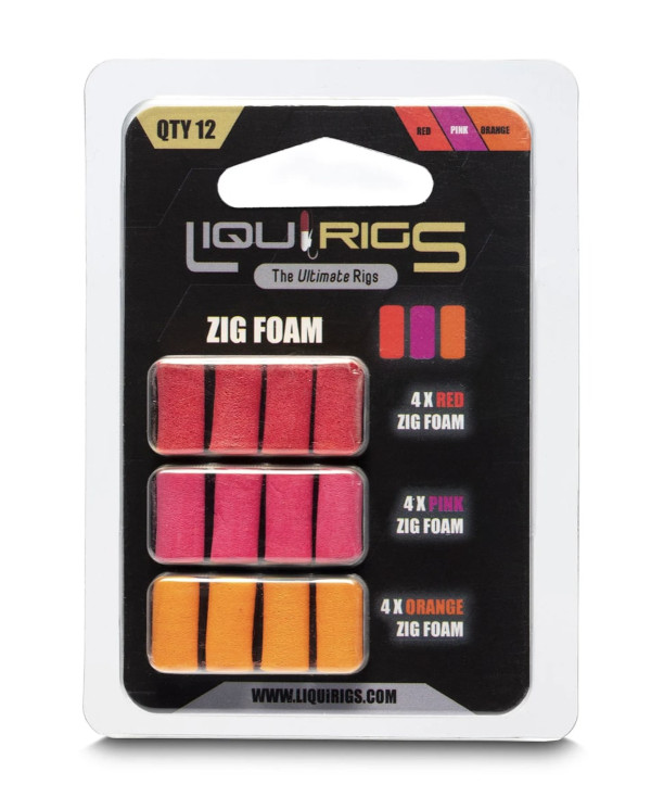 Liquirigs Liquid Zig Foam (12 pieces) - Red/Pink/Orange