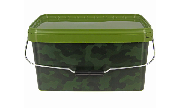 Carp Tacklebox Complete, packed end tackle from well-known A-brands! - NGT Square Camo Bucket