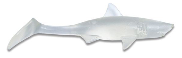 Shark Shad Lures Baby Shark 10 cm, 8 pcs! - Crystal Clear