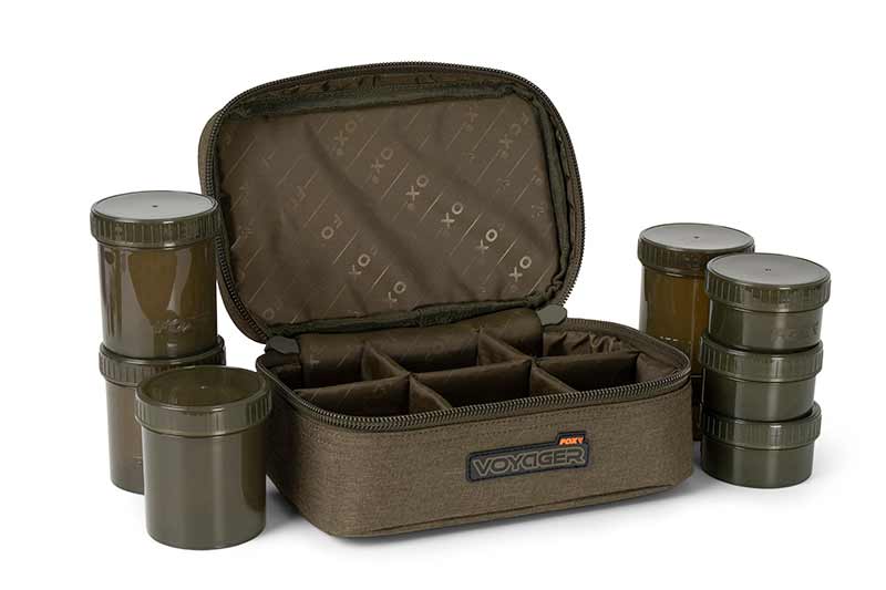 Fox Voyager 8 Pot Hookbait Case (incl. 8 pots)